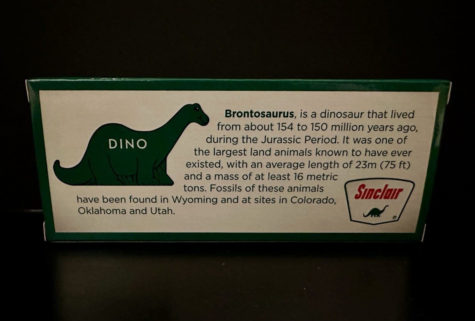 Sinclair Dino Soap – Brontosaurus – Green Dinosaur Soap – New