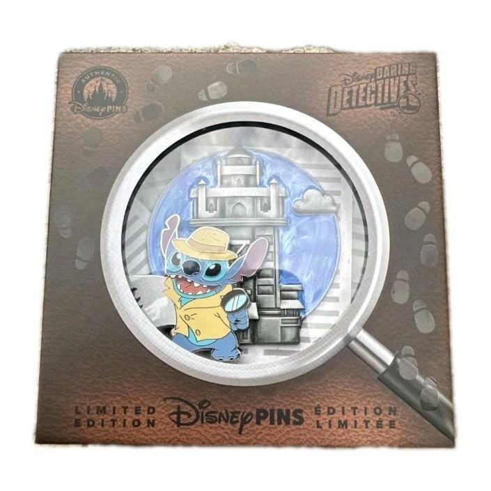 Disney Parks 2026 Daring Detectives Tower Terror Stitch Mini Jumbo LE Pin WDW