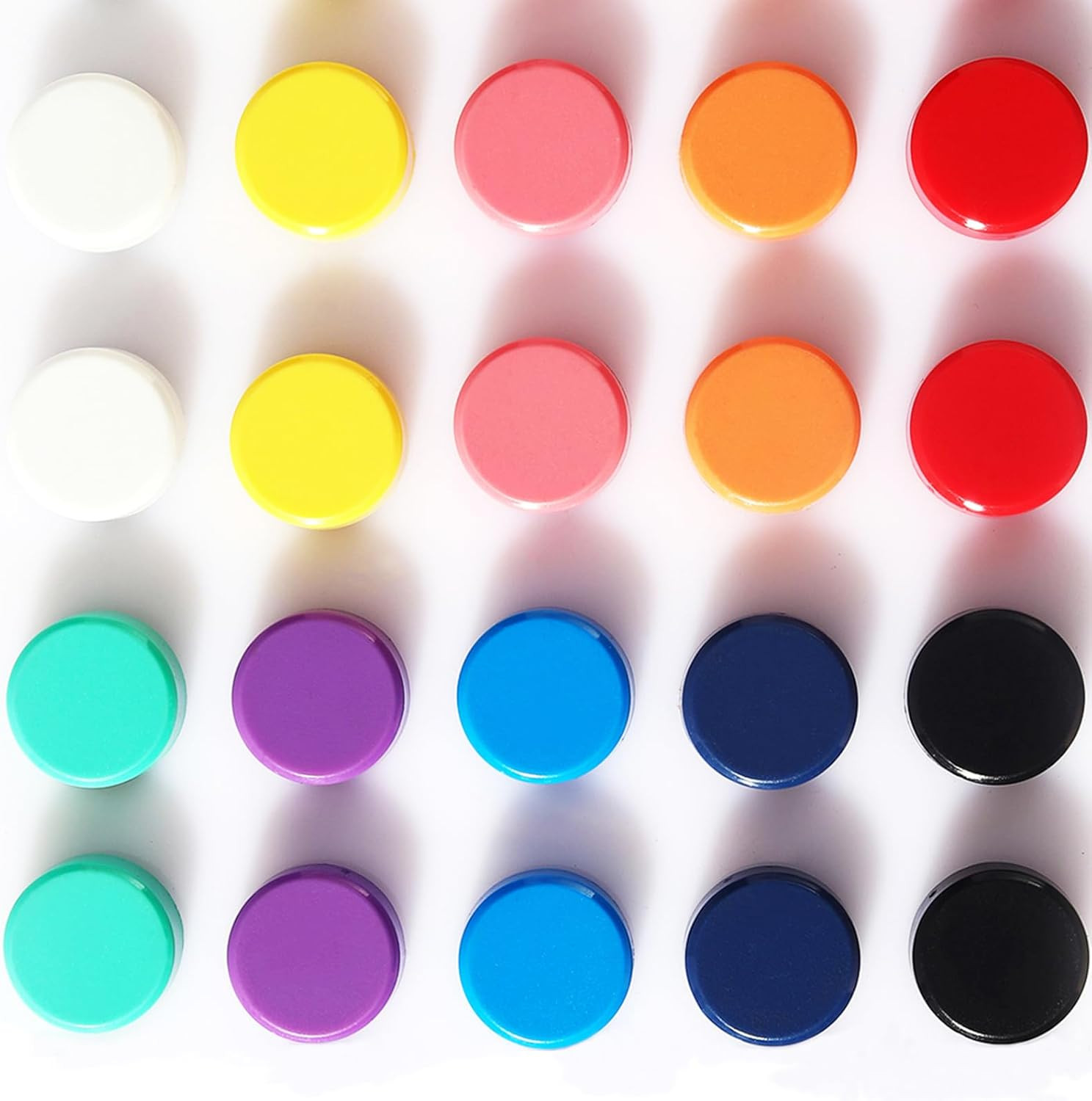 Fridge Magnet – 20 Pack 10 Colors Refrigerator Magnets, Mini Strong Magnets for