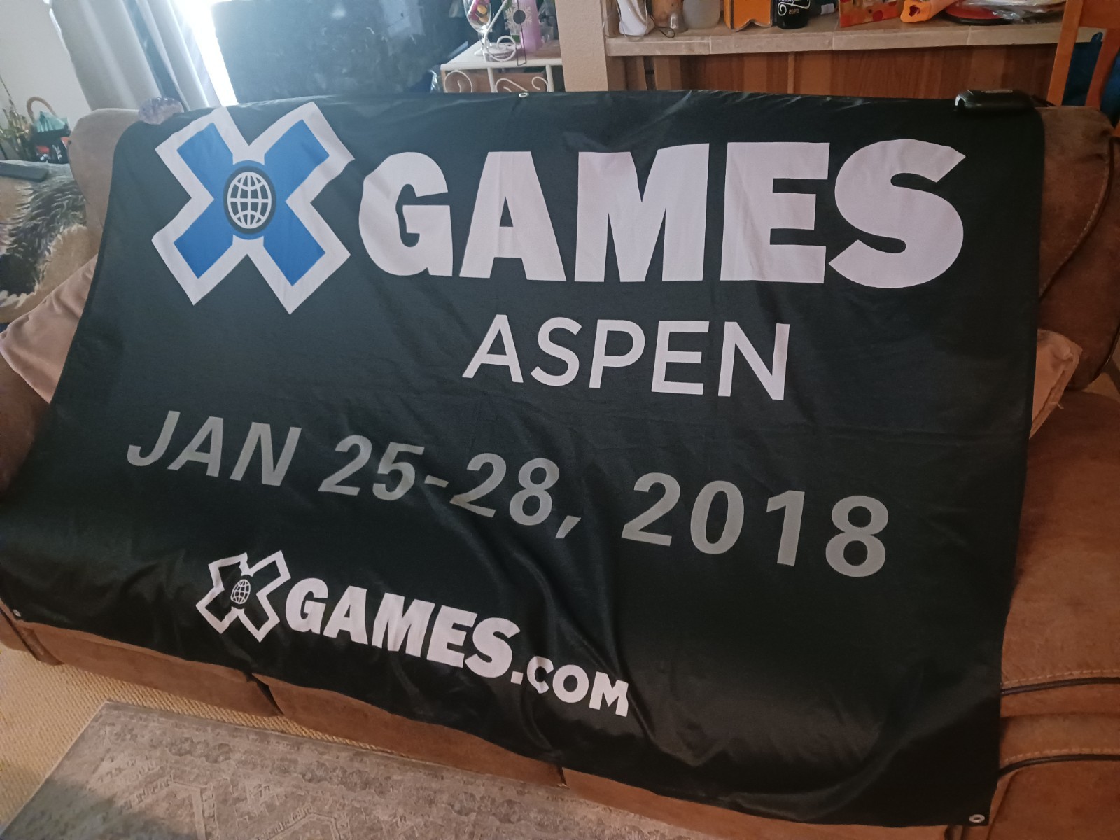 X Games ASPEN 2018 Banner 5ft 9 1/2 x 4FT…BAR….MAN Cave….Garage Wall Decor
