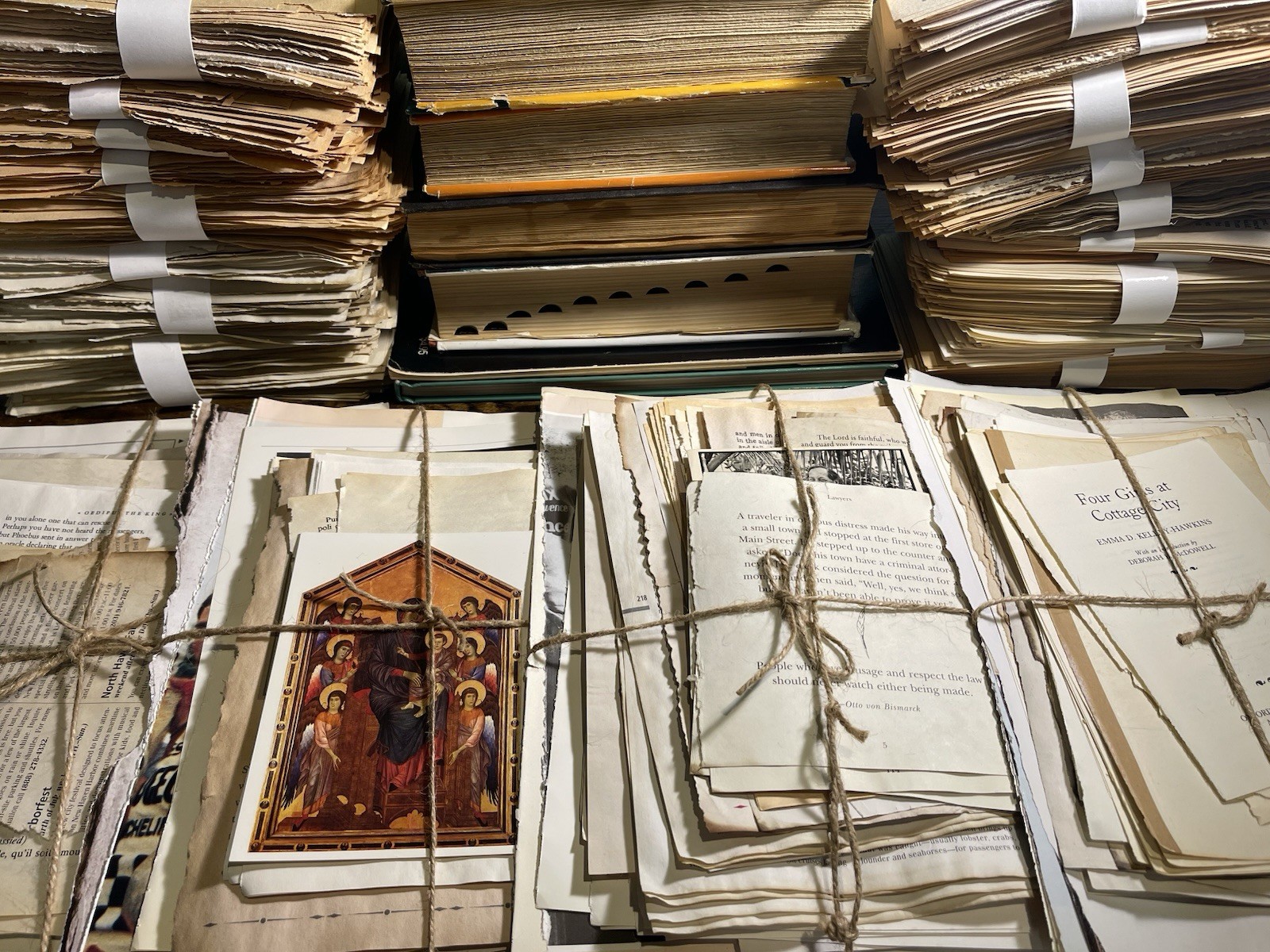 100 Assorted Aged Ephemera Vintage Book Paper Lot For Junk Journal, Scrapbooking
