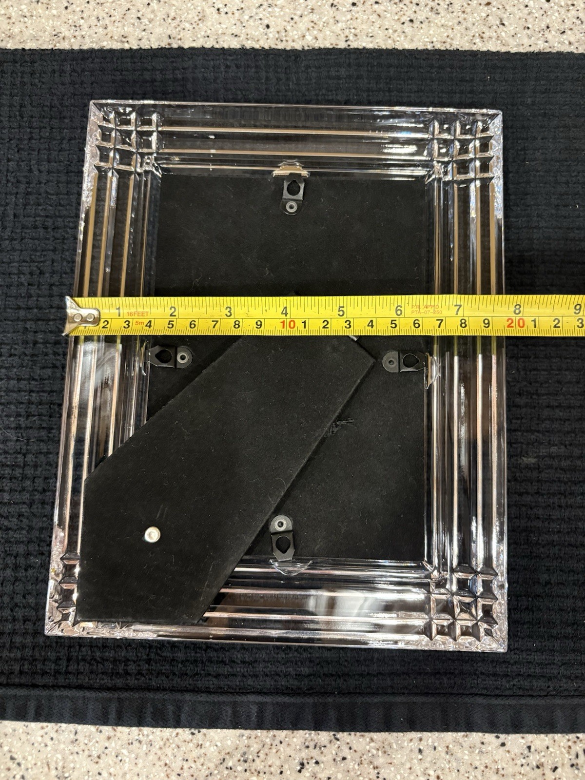 VINTAGE CLEAR LEAD CRYSTAL RECTANGLE PICTURE FRAME