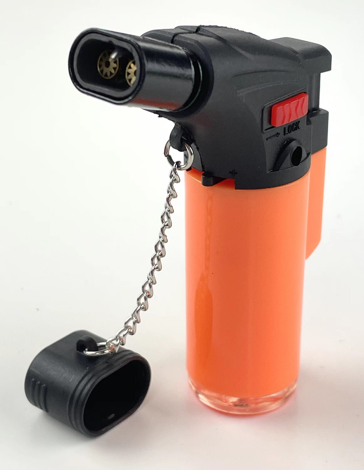 5 PACK Double Jet Torch Adjustable Butane Refillable Lighter W/ Safety Lock Neon