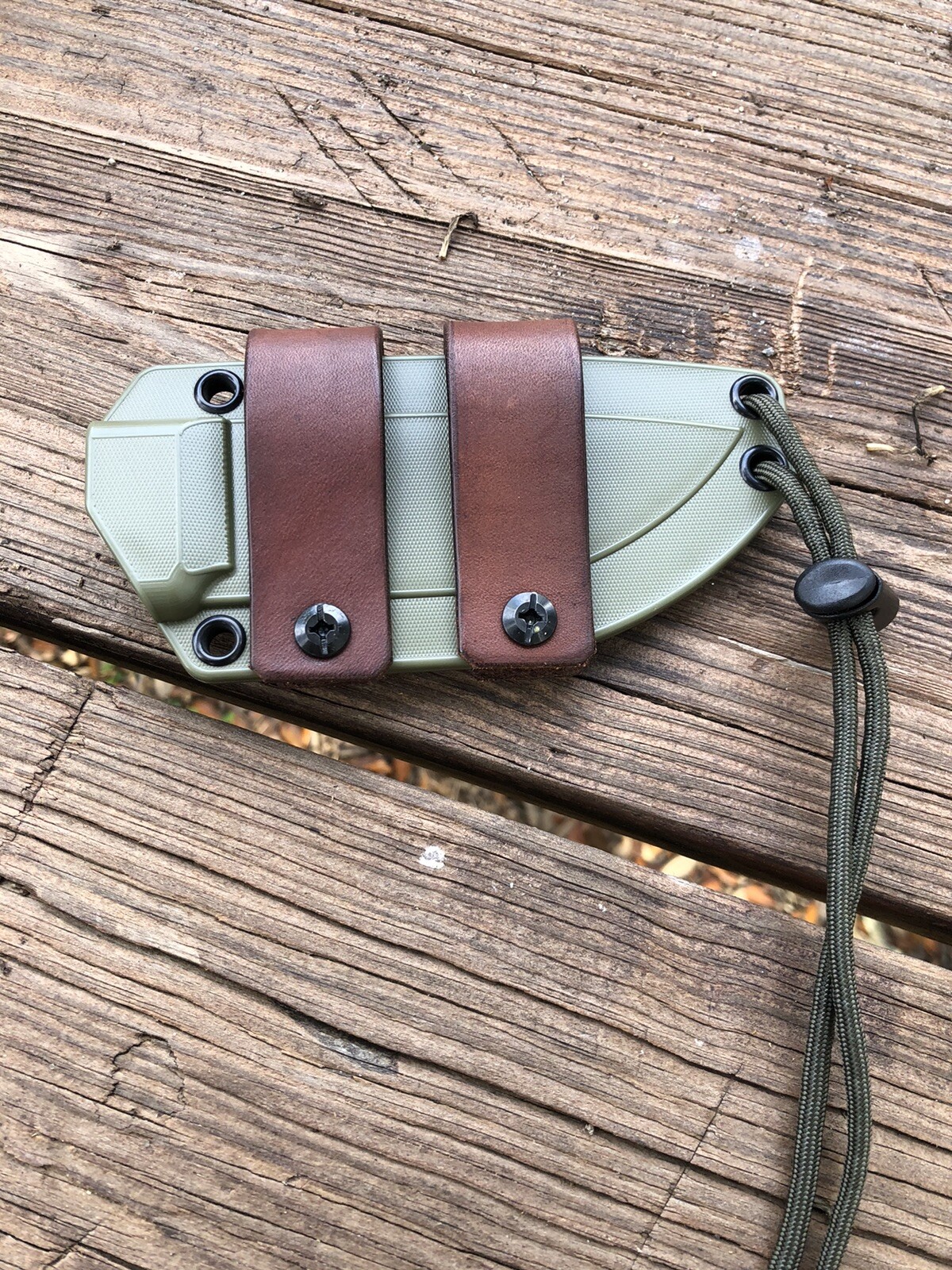 ESEE 3 or 4 Leather Scout Carry Horizontal Straps (knife & Sheath Not Included)