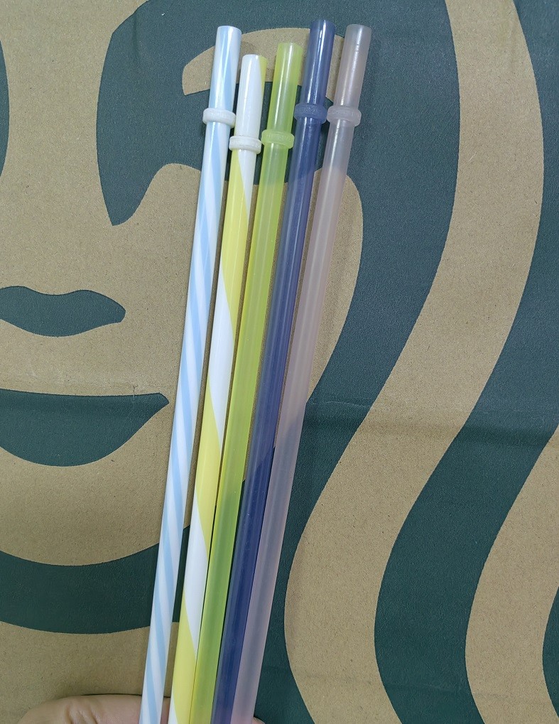 5PC STARBUCKS Reusable Plastic Straws , Colorful Replacement Straws for Tumbler