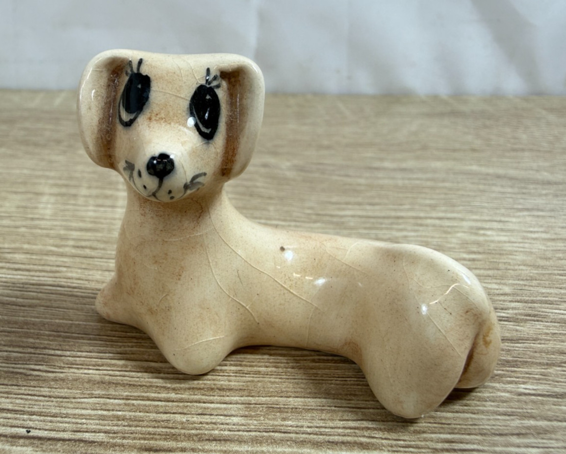 Vintage Philip Laureston Dog Figurine #065 England Studio Pottery Kitsch Ceramic