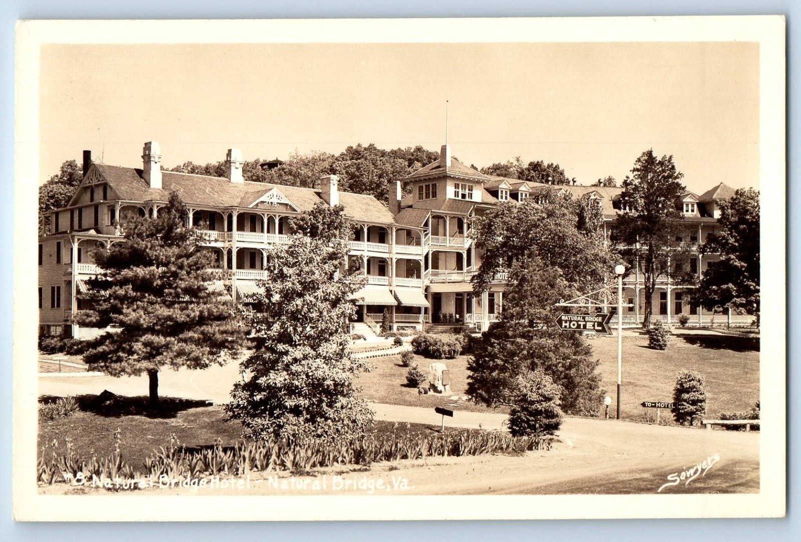 Natural Bridge Hotel Natural Bridge Virginia VA Sawyers RPPC Photo Postcard