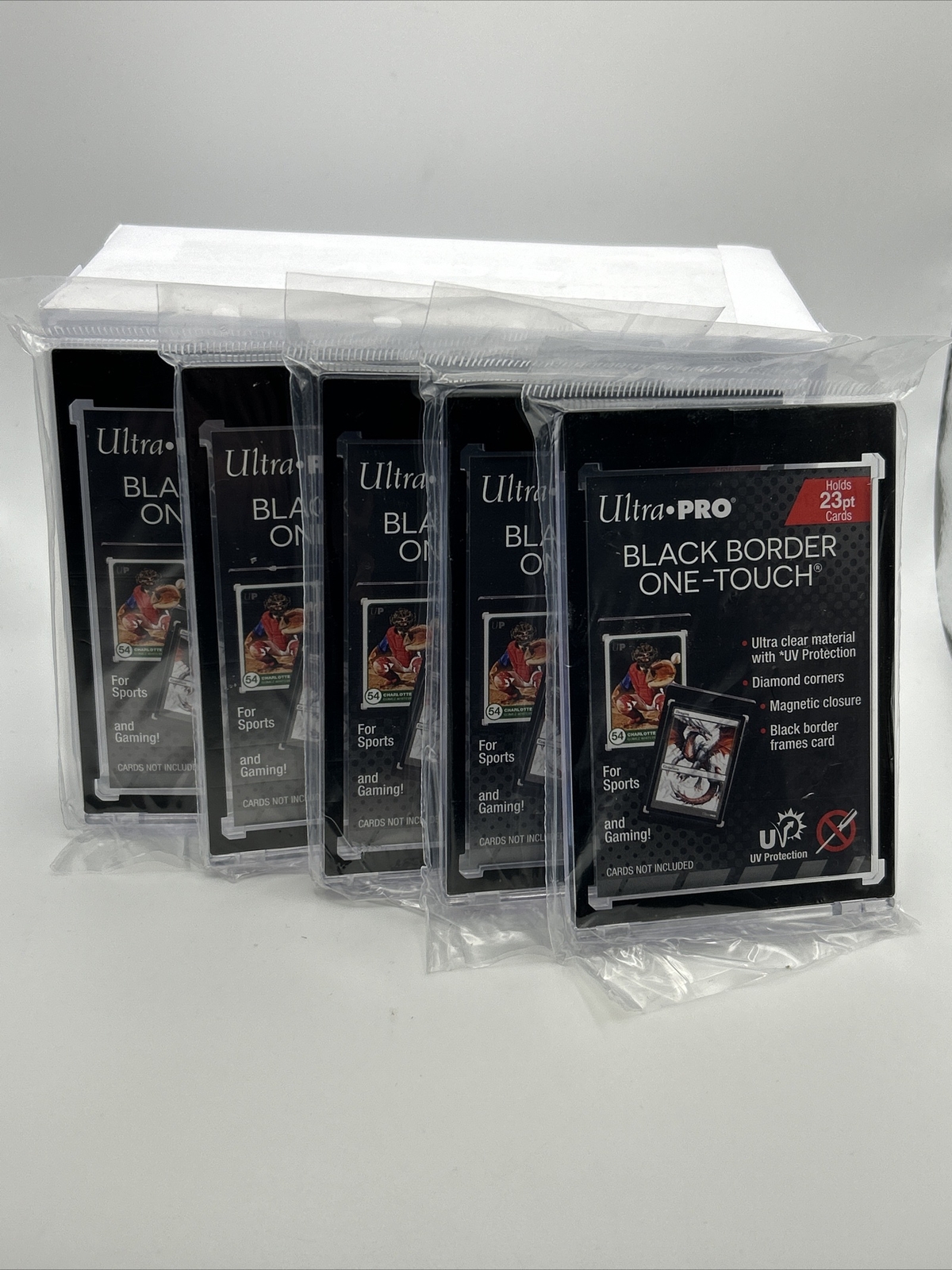 Ultra Pro One-Touch Magnetic Card Holder BLACK BORDER 23pt Point – Lot of 5