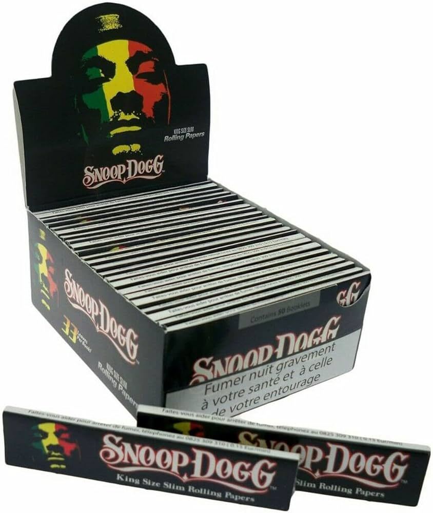 Snoop Dogg Rolling Papers – King Size Slim Cigarette Paper – (50 Booklet Box)