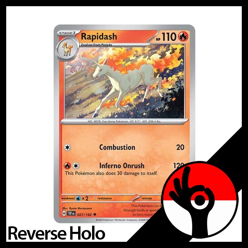 Pokemon TCG: Temporal Forces – Reverse Holo – 027/162 – Rapidash