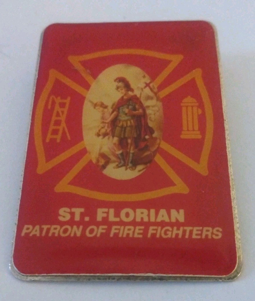St. Florian Patron Saint of Firefighters Collectible Lapel Badge 2.25″ X 1.75″