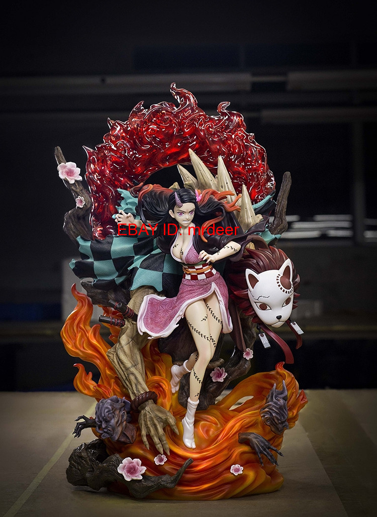 In Stock U-King Studio Demon Slayer Kamado Tanjirou Nezuko 1/6 Resin Model LED