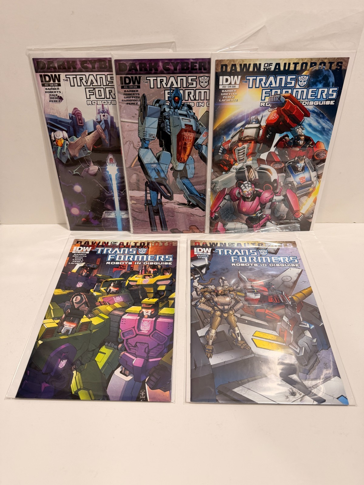 Transformers Robots in Disguise 23 26 28 29 33 A/B Cvrs High Grade 5 Books 2014
