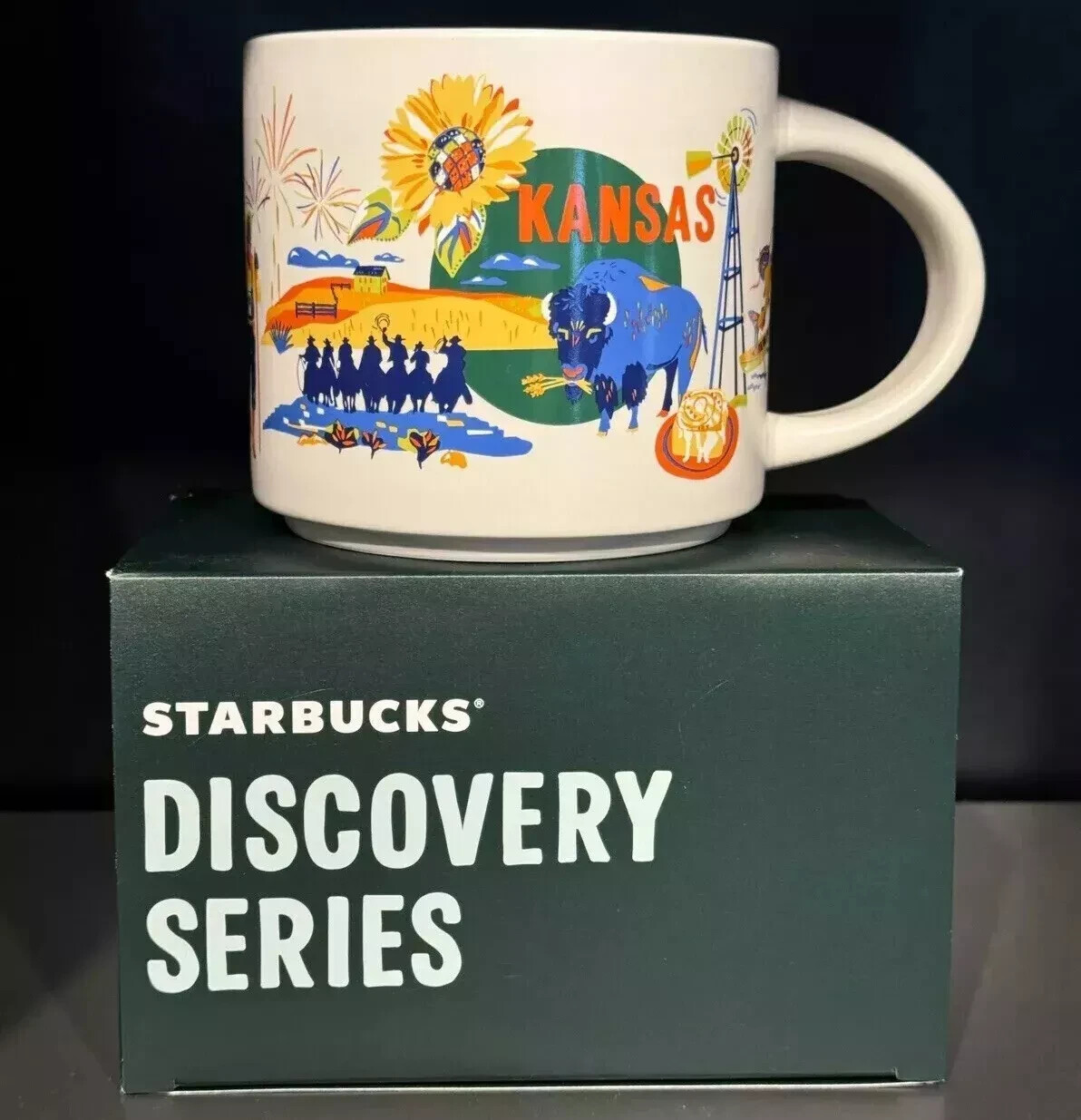 Starbucks Kansas Discovery Series Ceramic Coffee Mug Cup NIB