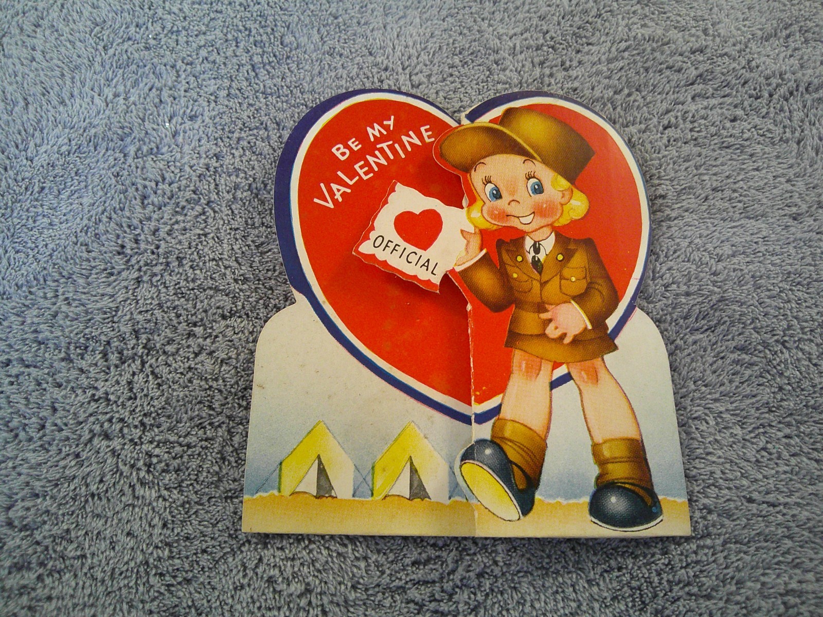 Vintage A-Meri-Card Military Girl Valentine
