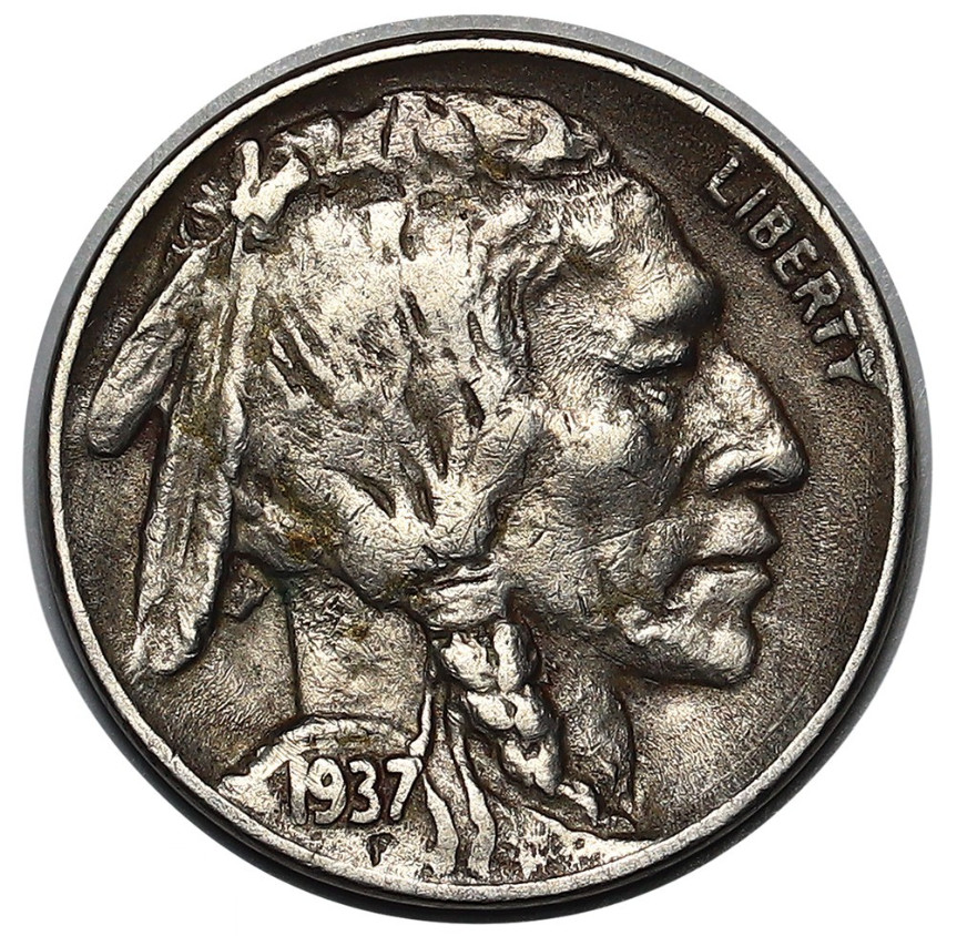 1937-D Buffalo Nickel 3-Legged Full Horn Choice XF+ Key Date Coin