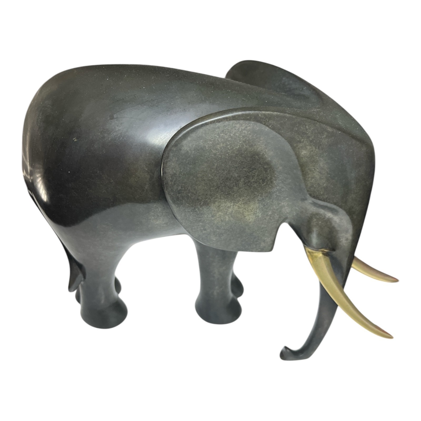 Vintage Loet Vanderveen (1921-2015) Bronze Elephant Model 121 #323/500 USA 1991