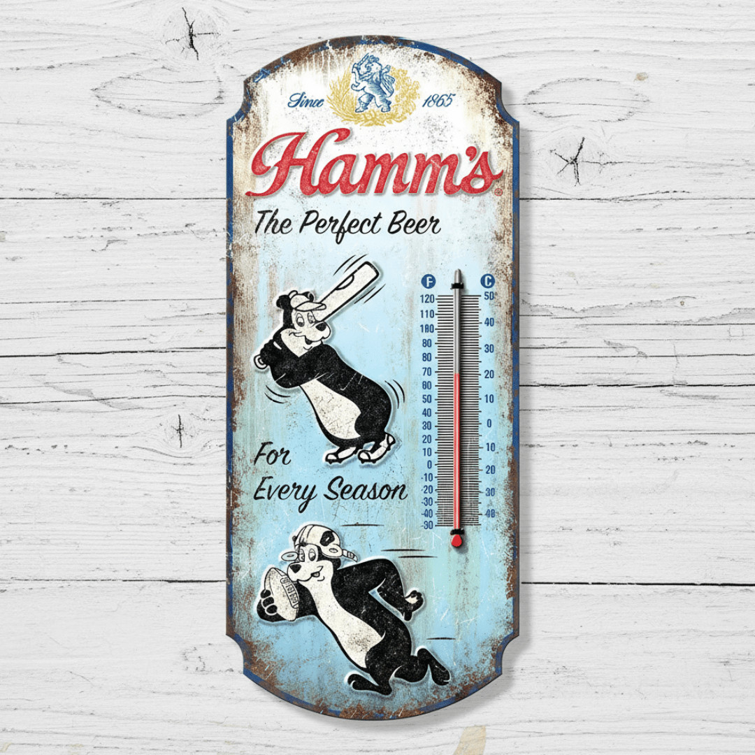 Hamm’s Perfect Beer Since 1865 Thermometer (17.5″ x 7.6″)