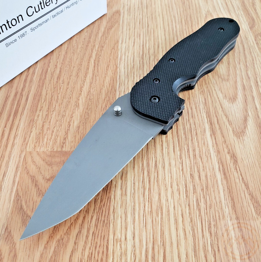 Linton Cutlery Large Tactical Folding Knife 4.5″ Stainless Blade G10 Handle