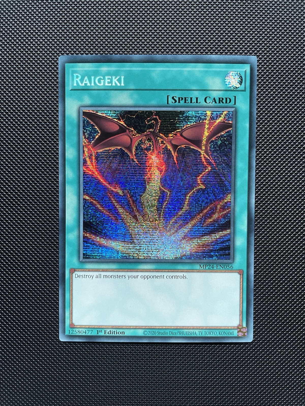 Yugioh Raigeki MP24-EN056 Prismatic Secret Rare 1st Edition NM