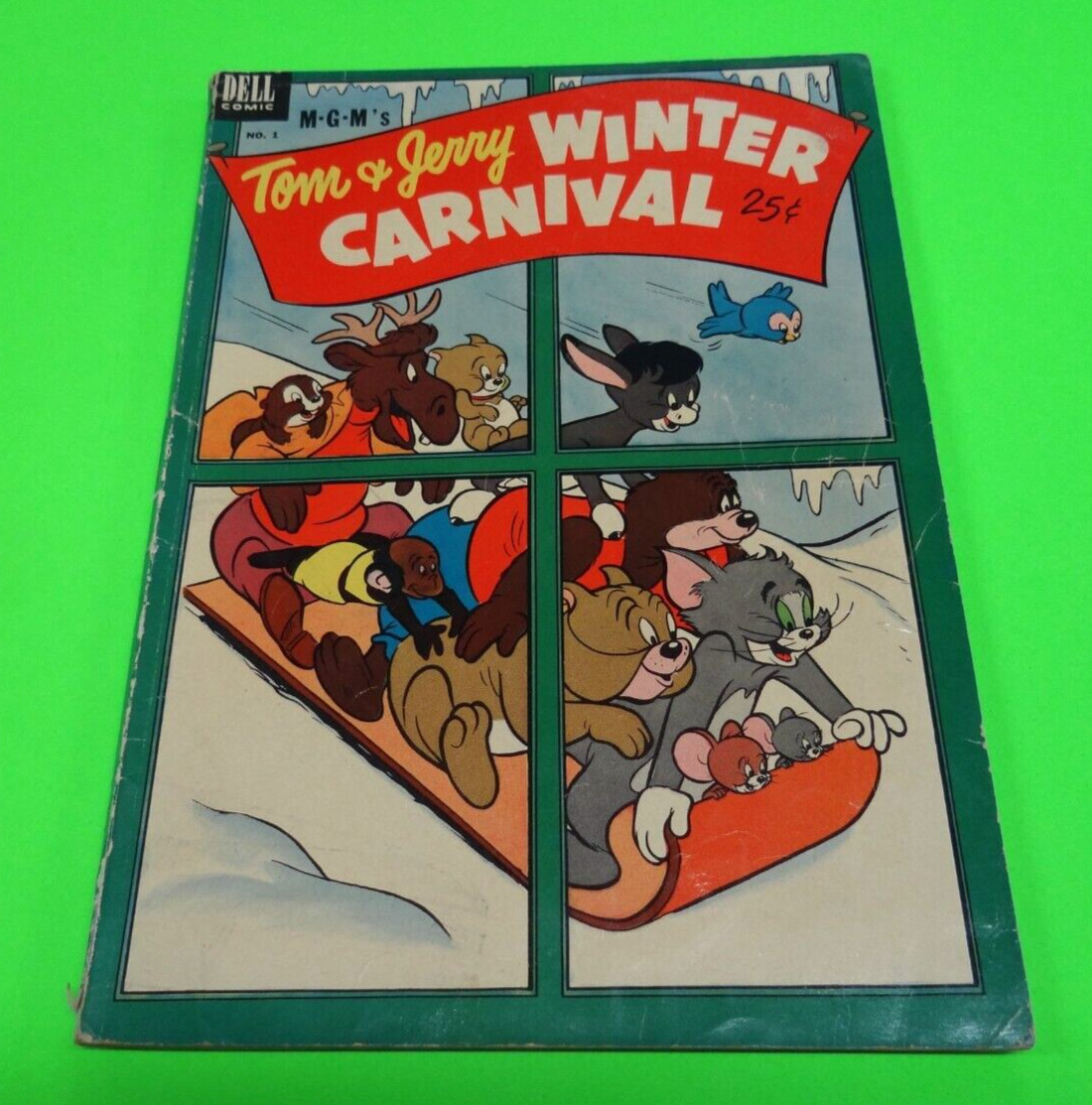 Tom and Jerry Winter Carnival #1 Dell Golden Age 1952 Santa Claus Christmas