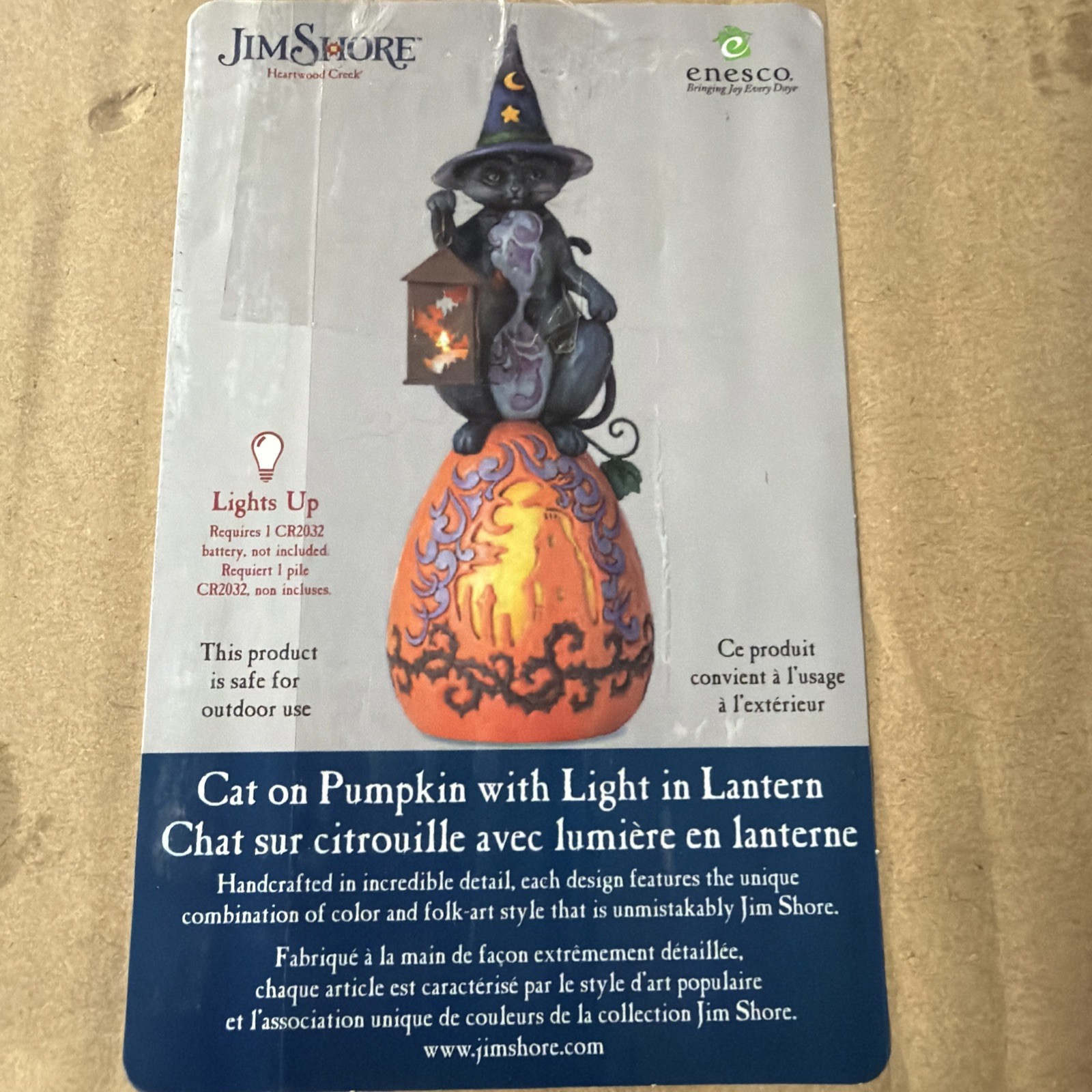 Jim Shore Black Cat Lited Pumpkin Statue – 21 Inch Tall 6006251 New