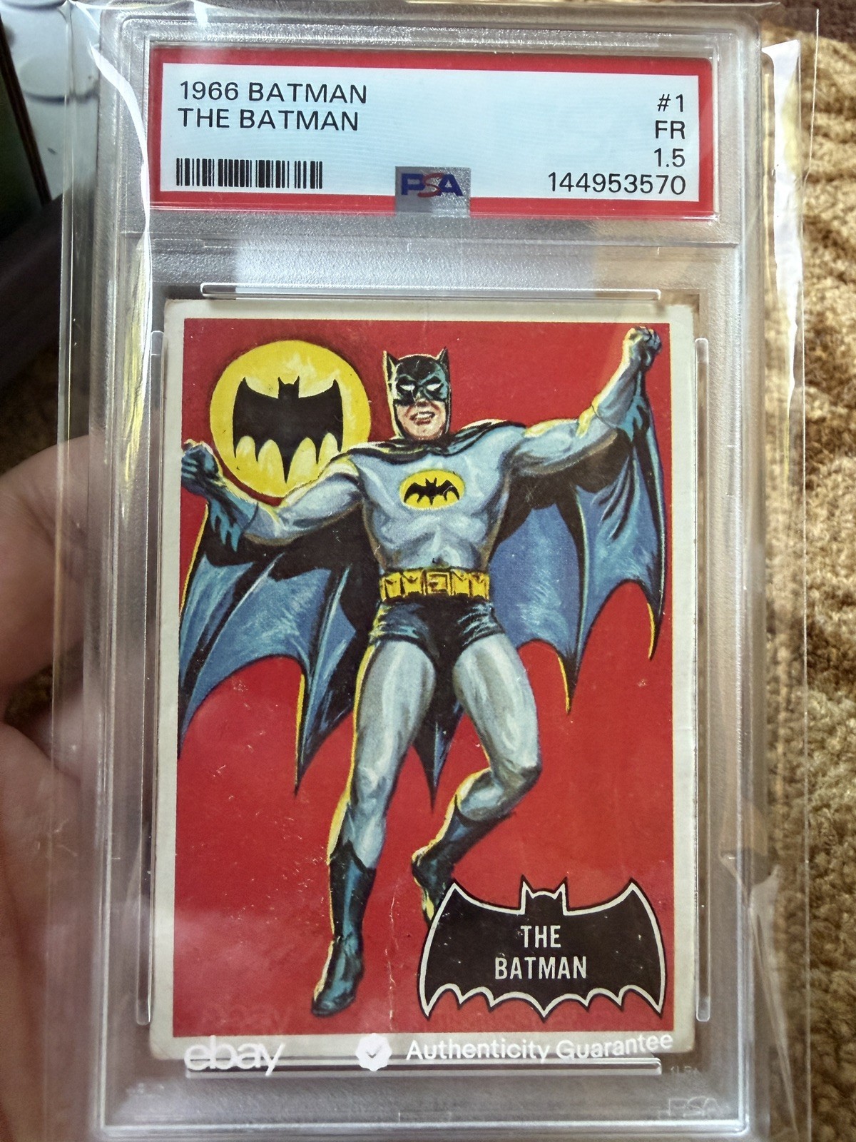 1966 Topps Batman Black Bat #1 PSA 1.5