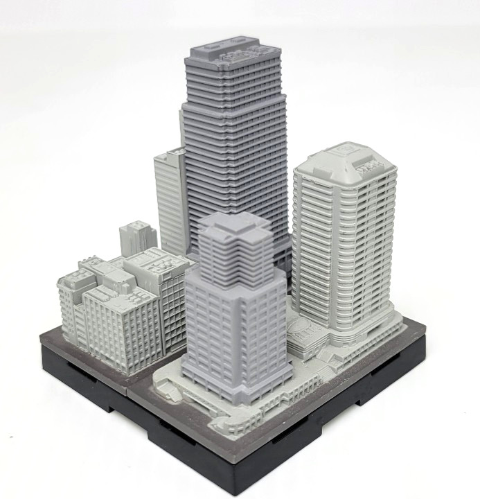 GEOCRAPER Medium-rise Set 2 Diorama Japan 2″ Mini Buildings Godzilla Gashapon