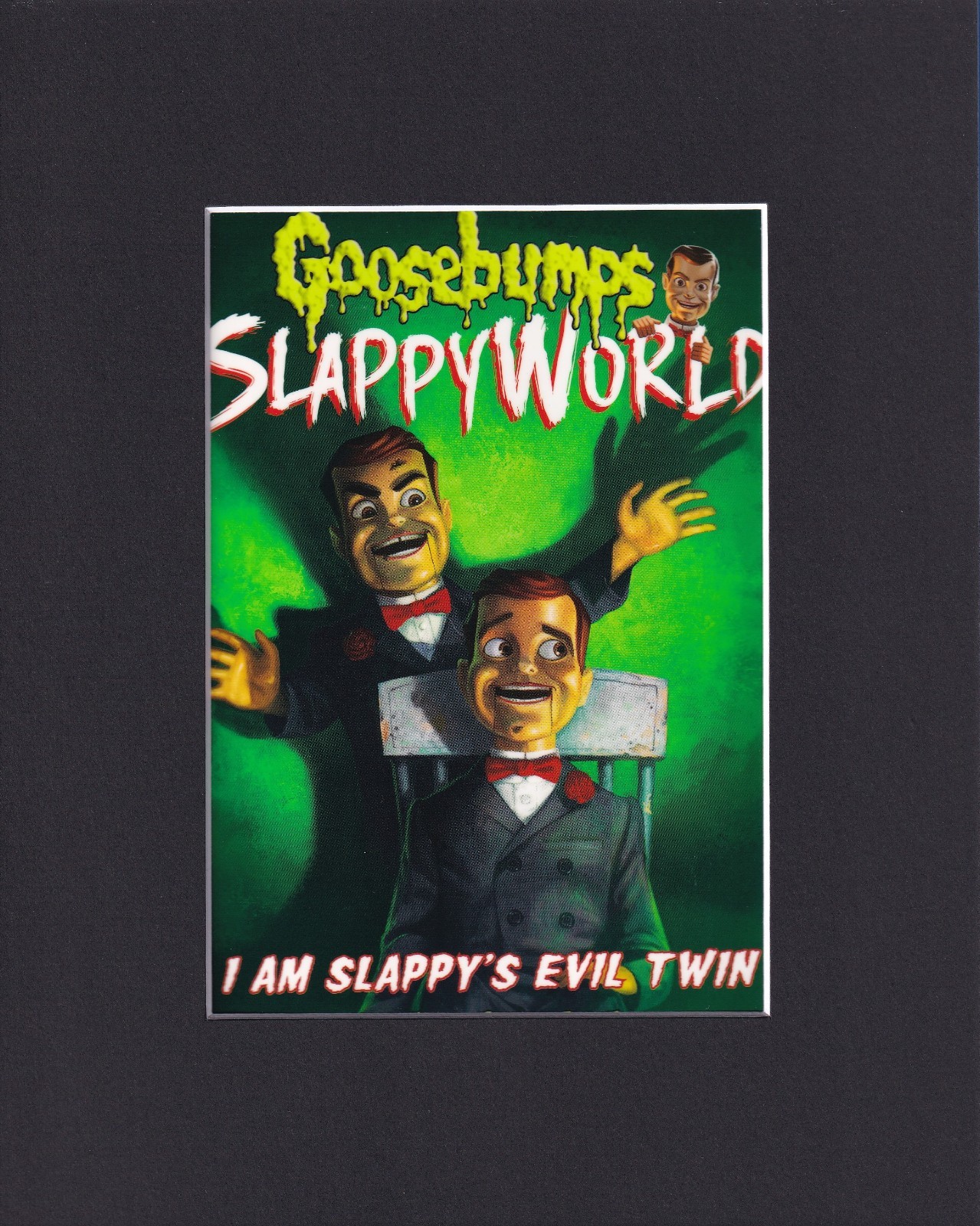 8X10″ Matted Print Picture Book Cover Art: Goosebumps SlappyWorld, RL Stine