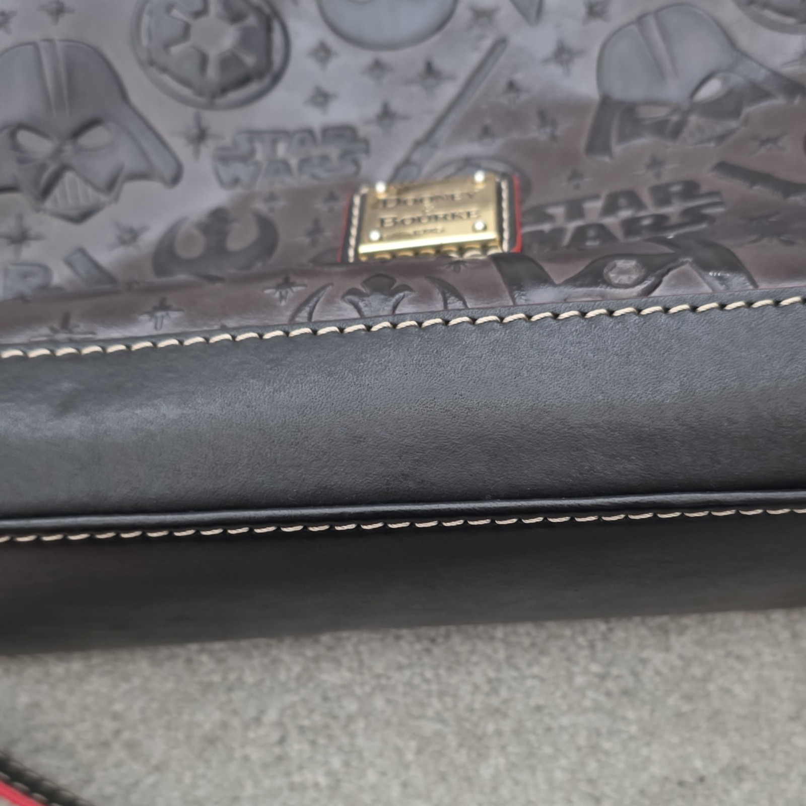 Dooney & Bourke Star Wars Dark Side Embossed Crossbody Bag Black/Red