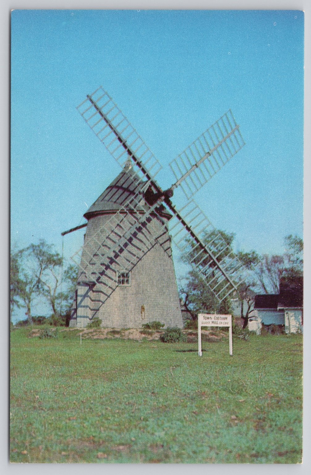 Vintage Photochrome Postcard Oldest Eastham Windmill Cape Cod 1939-Now