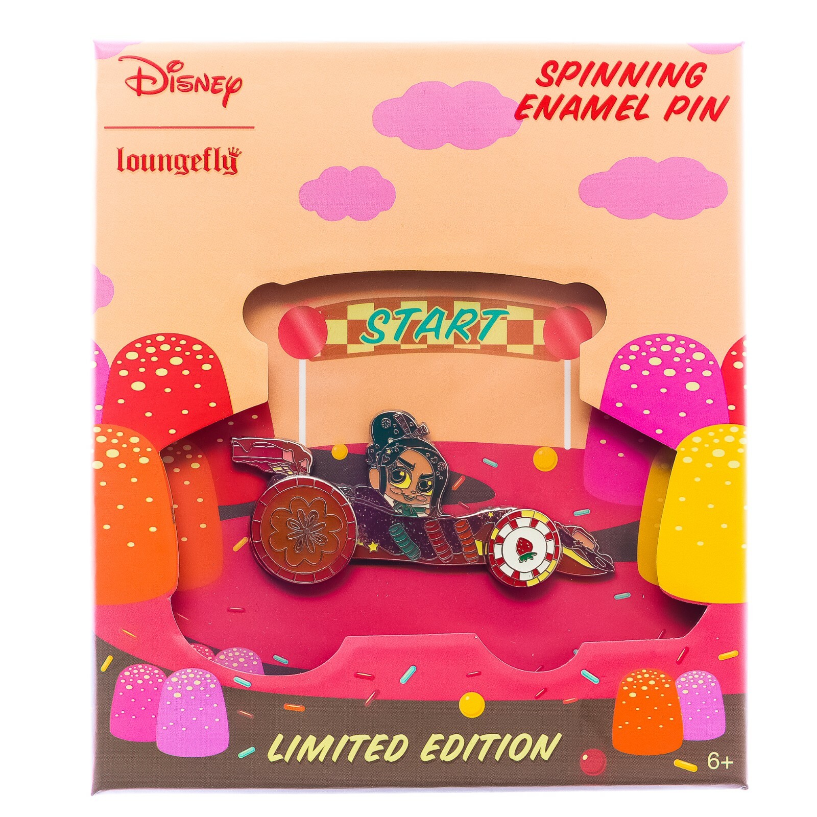 Disney Pixar Loungefly Vanellope von Schweetz Wreck-It-Ralph Rotating Scene Pin