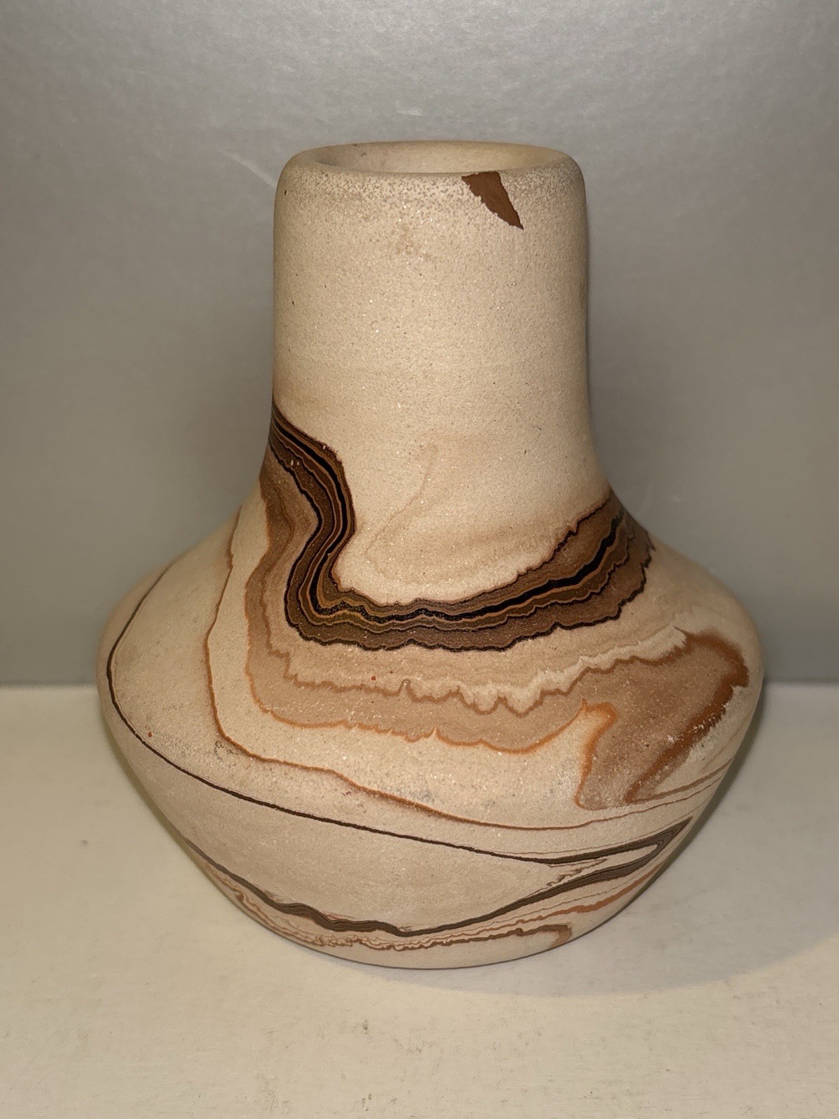 Vintage Nemadji Pottery Vase 3” Small Mini Bud 1980-2001
