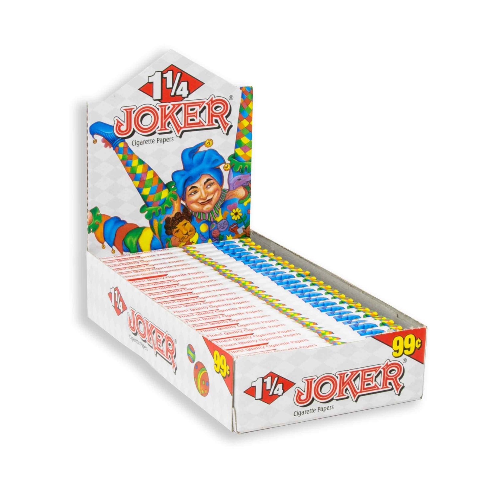 Joker 1 1/4 Rolling Paper 1.25 Cigarette Papers Original Full Box of 24 Booklets