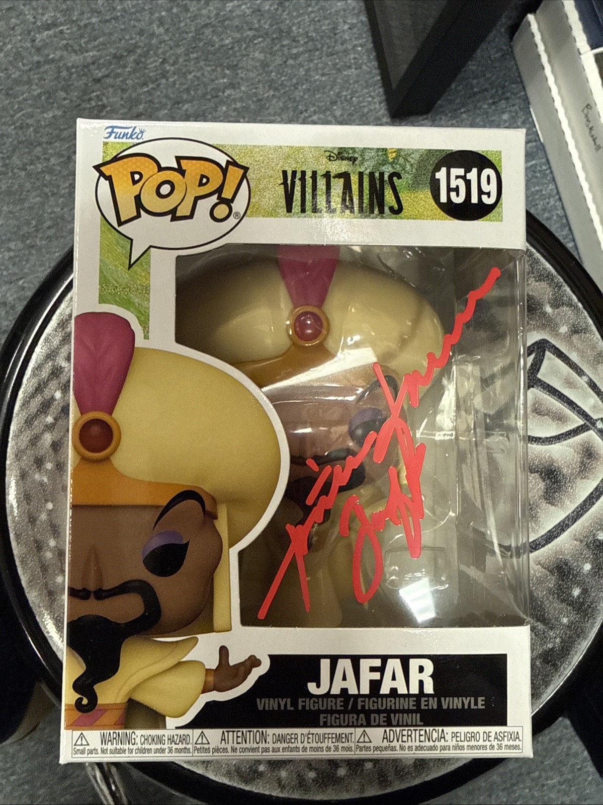 Jonathan Freeman Inscription Signed Auto Jafar Funko Pop #1519 OC COA Authentic