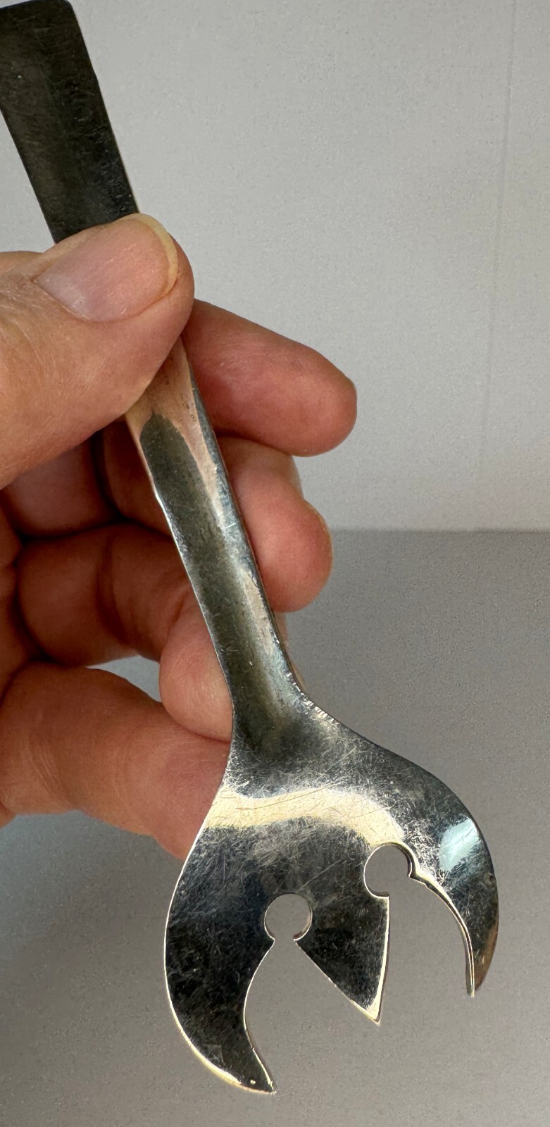 Native American Navajo Serving Spoon/Fork/Spork, Stamped, Round Turquoise (S5
