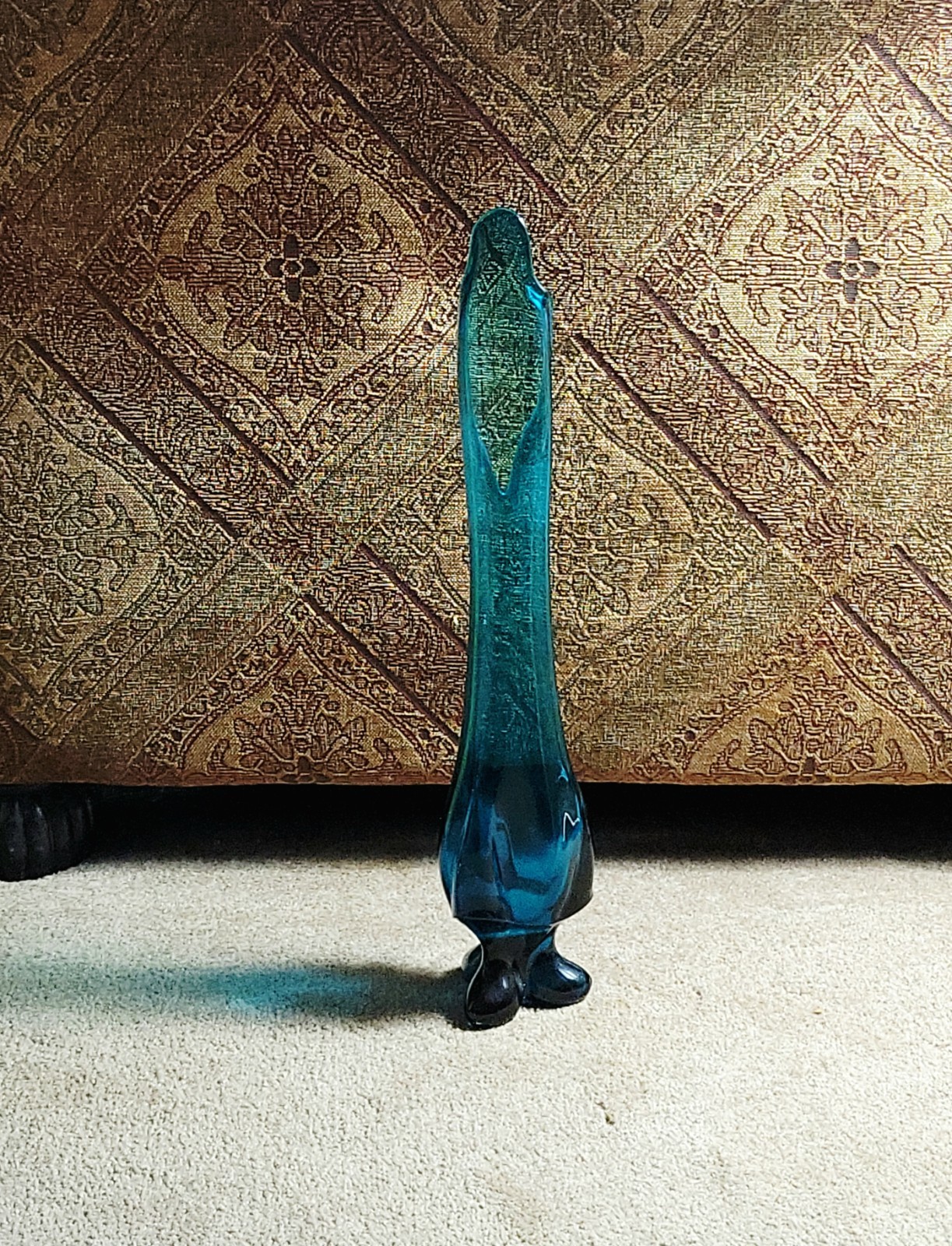 Viking Epic Bluenique Swung Three Toe Pedestal Vase 21 Inch