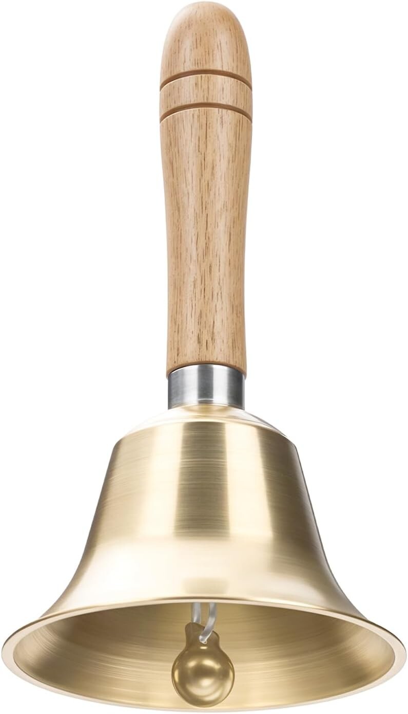 Super Loud Hand Bell – Solid Brass Call Bell for Elderly at Home