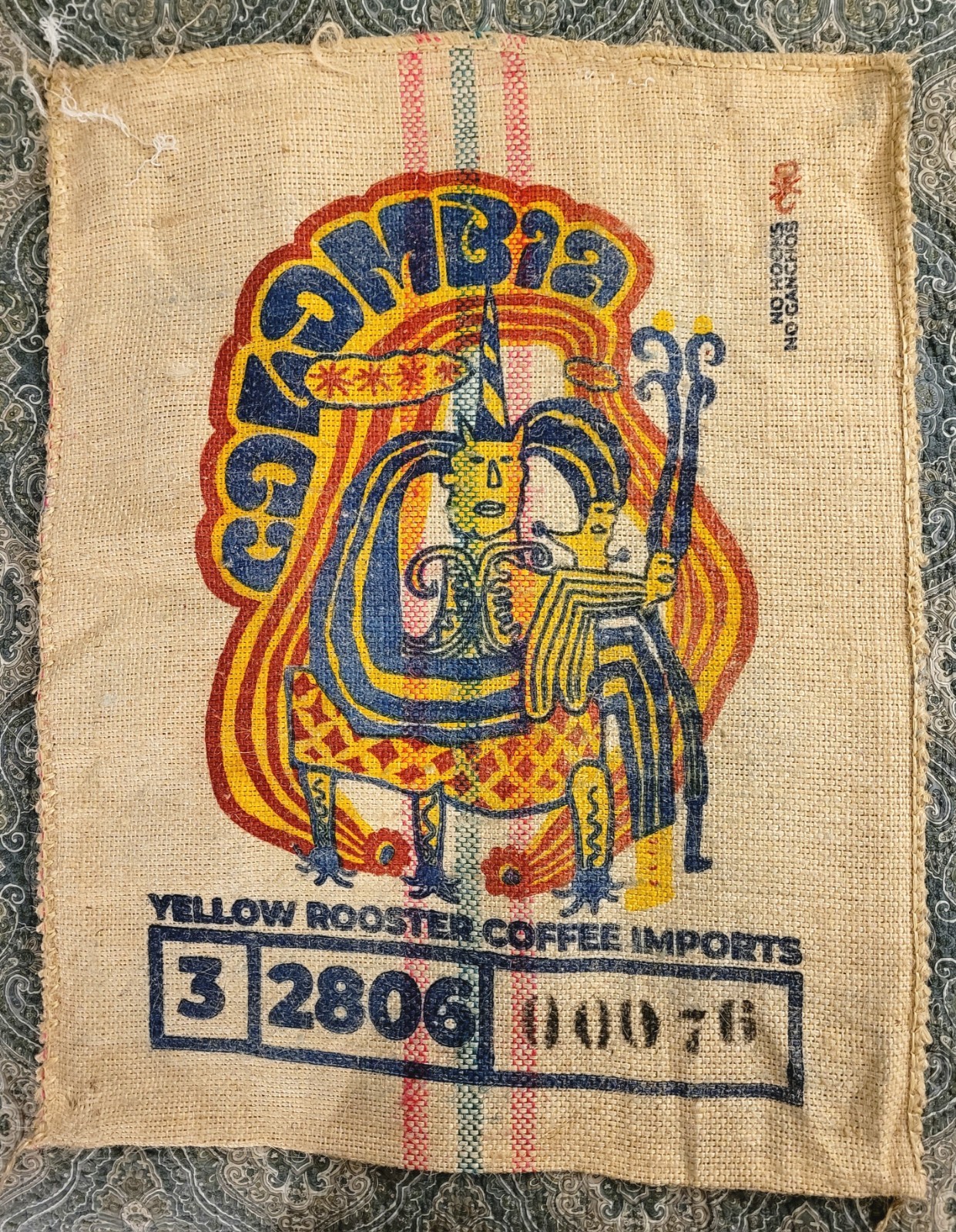 Yellow Rooster Coffee Bean 70 KG 154 LB Burlap Sack 38″ × 29″ Colombia