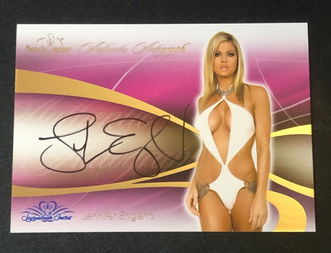 2008 Benchwarmer JENNIFER ENGLAND Signature Series Black Auto Dodgeball WWE 💗