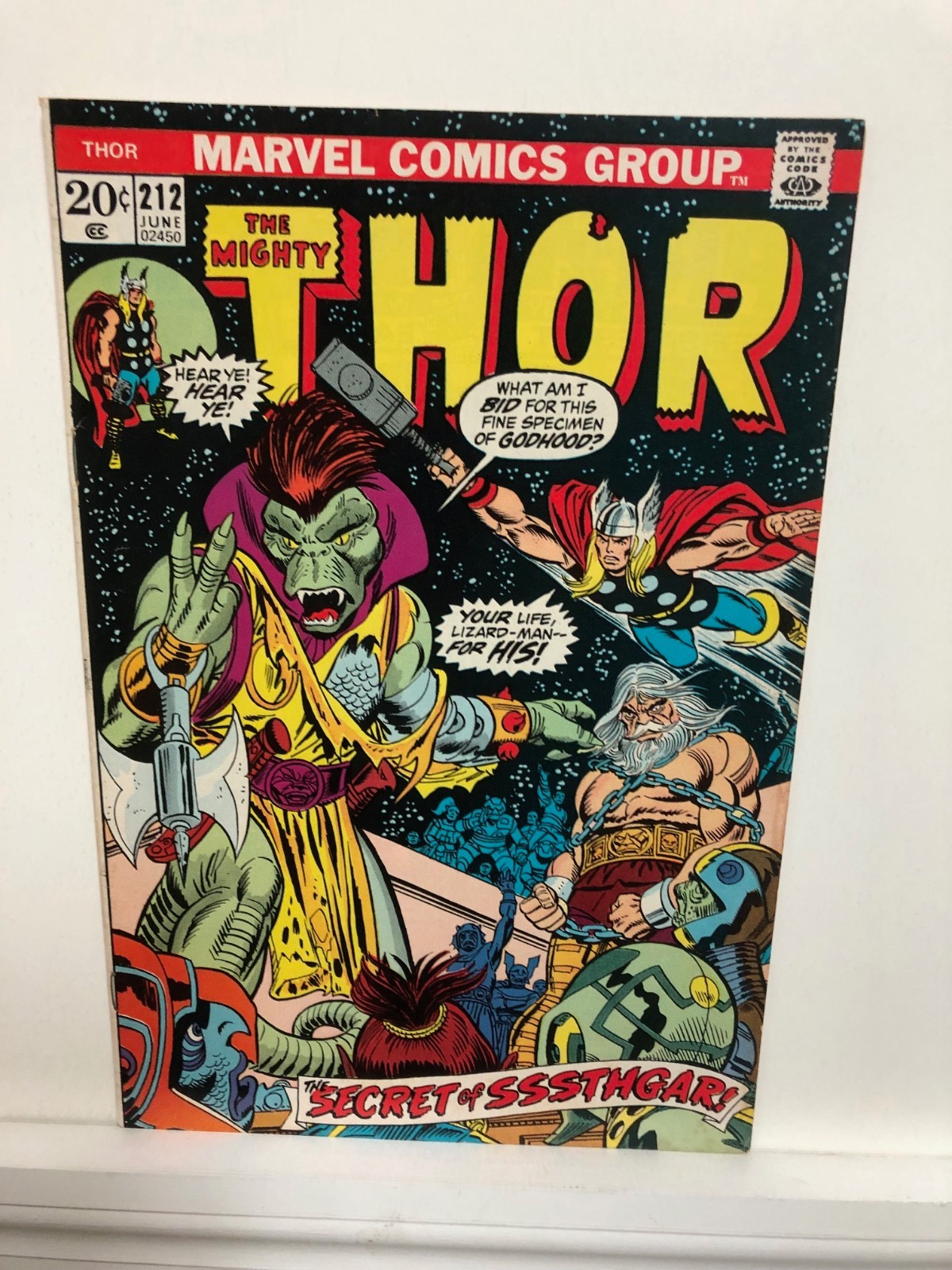 Thor # 212 VERY FINE June 1973 Gil Kane, Frank Giacoia cover Conway