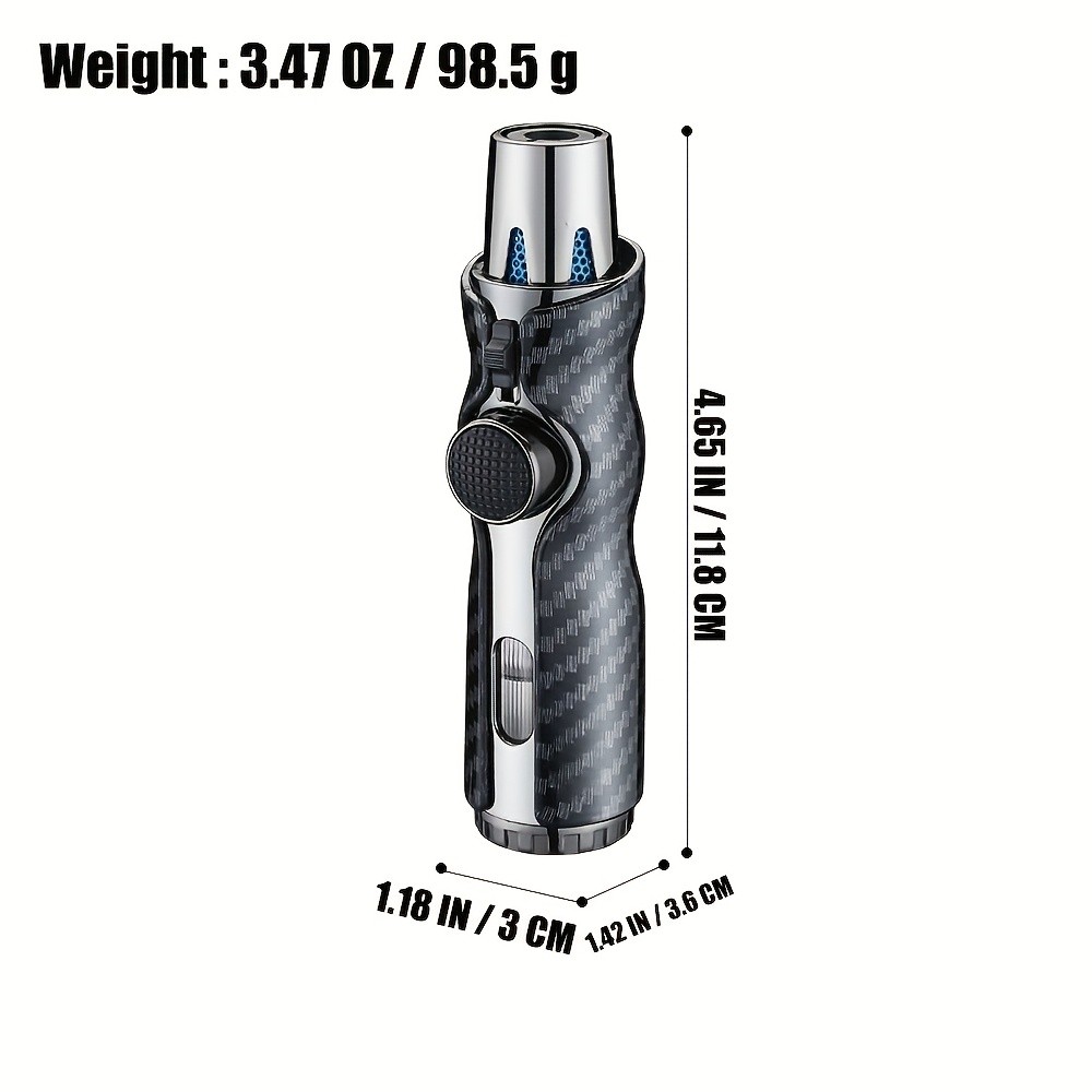 Metal Strong Flame 1800C Windproof Jet Torch Turbo BBQ Lighter Spray Gun Welding