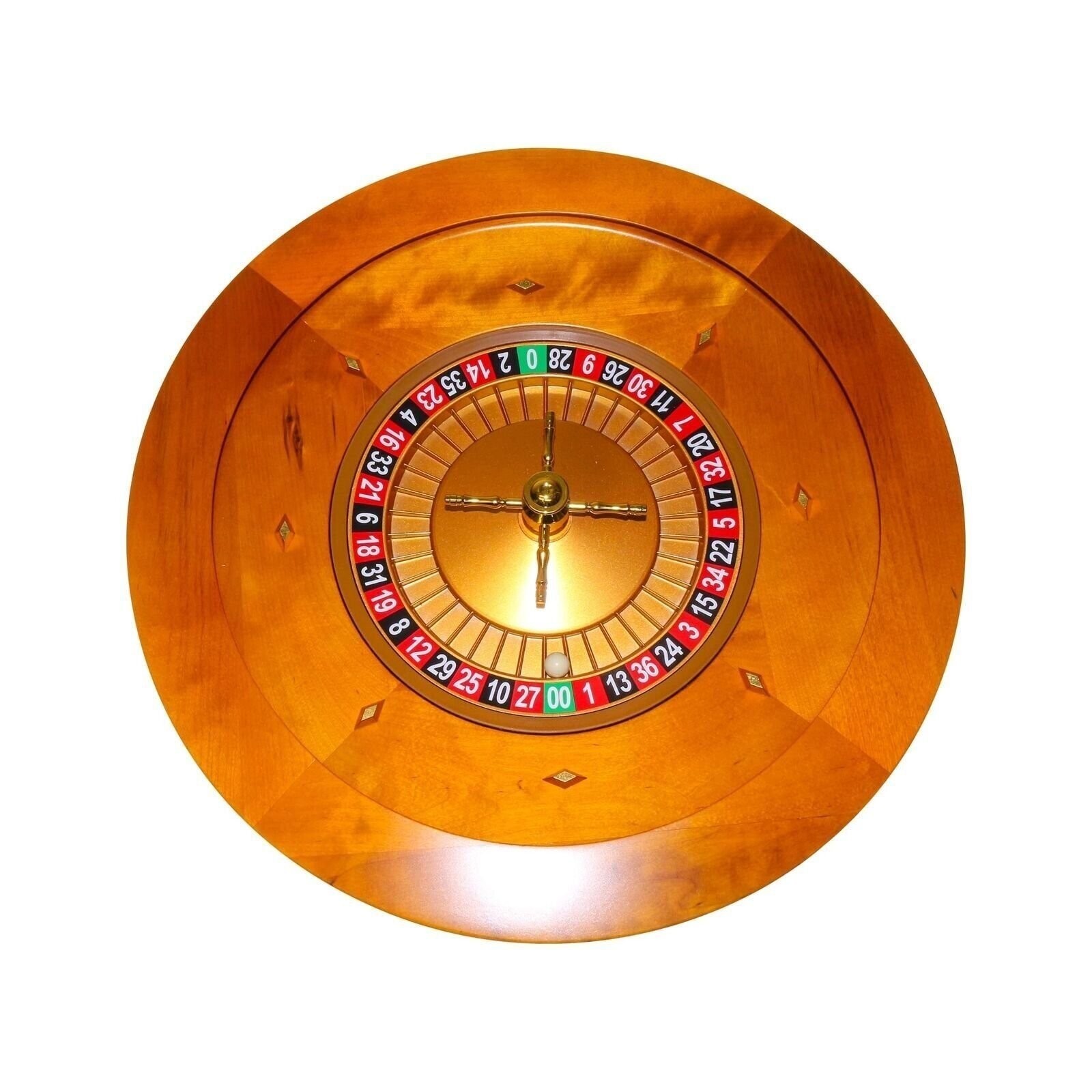 20″ Solid Wood Roulette Wheel Set with 2 Balls – Home or Professional Use – NEW