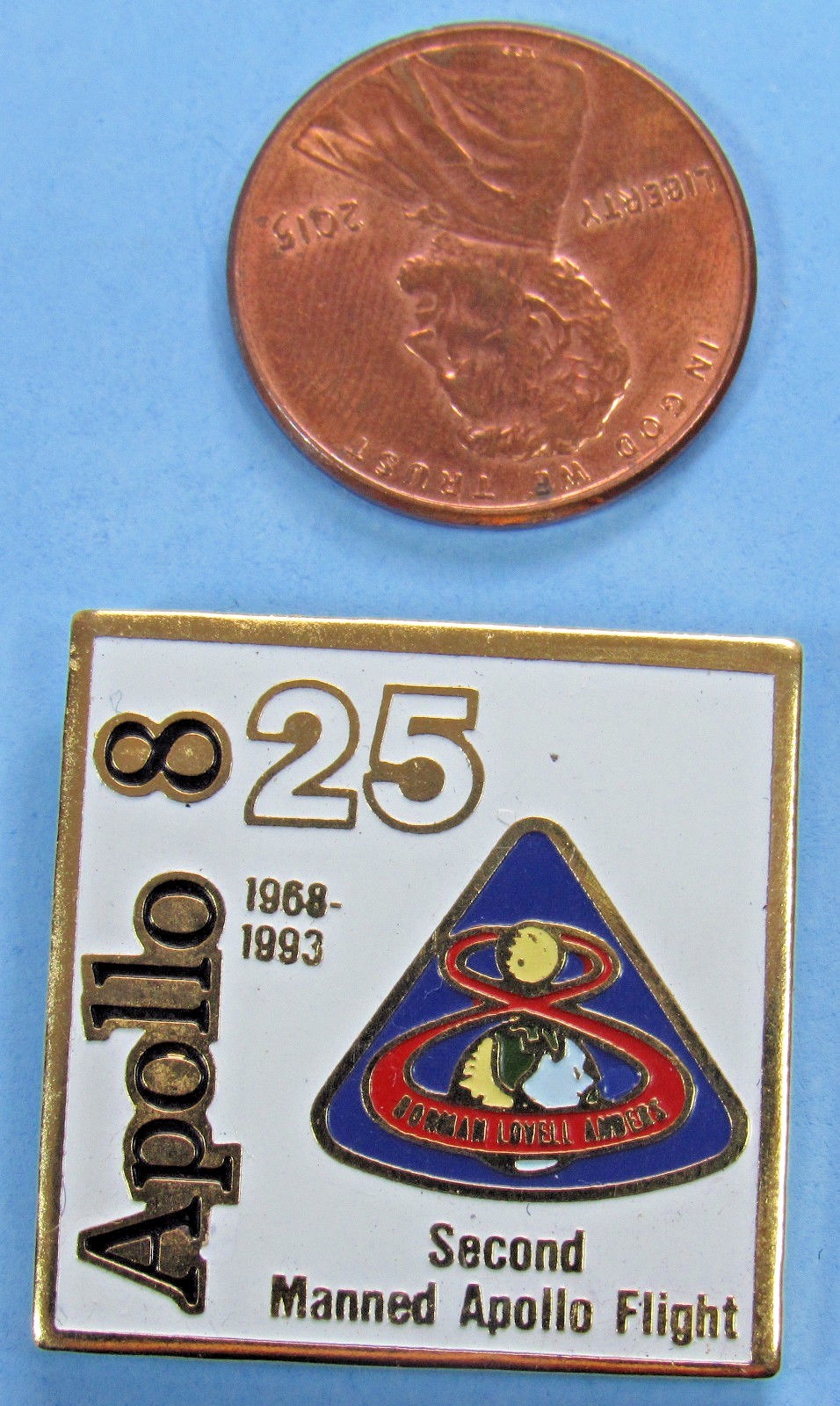 PIN enamel APOLLO 8 – 25th Anniversary – 2nd MANNED Lunar Flight NASA