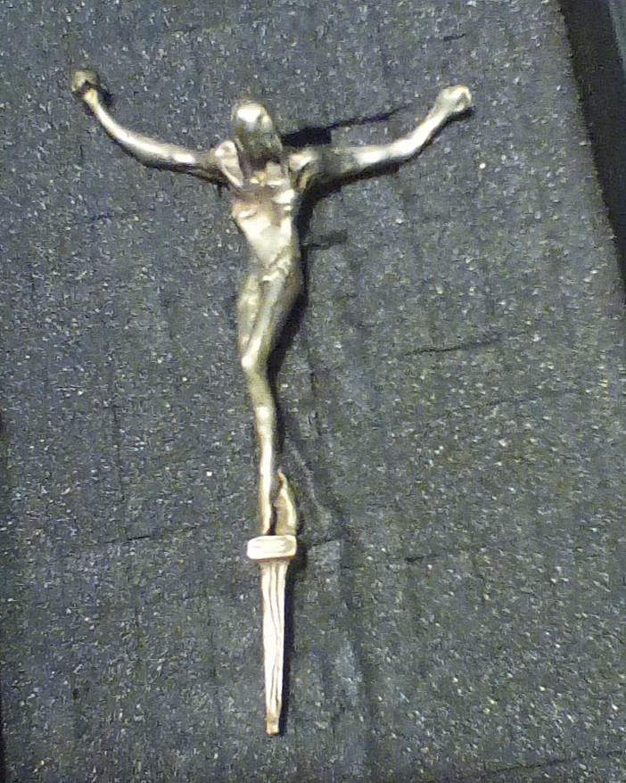 16oz Sterling Silver Dali Christ of StJohn on Cross statue ***BROKEN “AS-IS” **