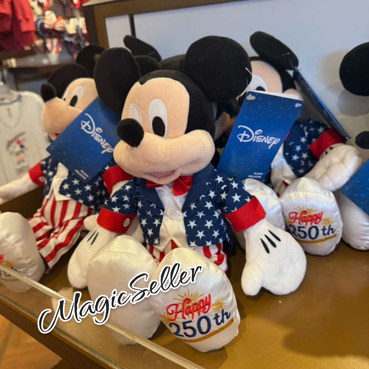2026 Disney Parks Mickey Mouse Americana Plush – 11” New