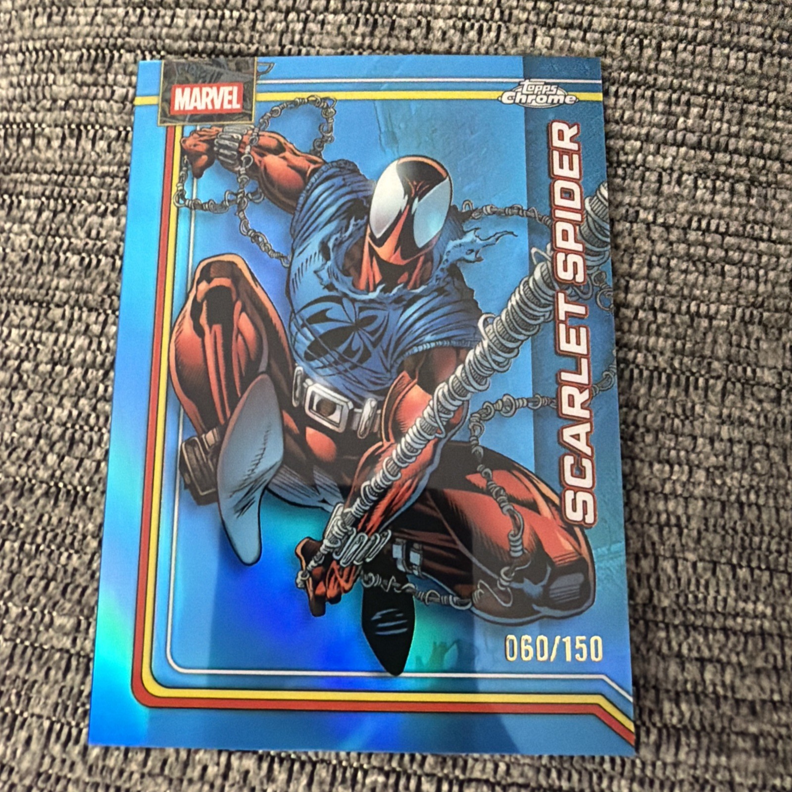 2026 Topps Chrome Marvel Scarlet Spider /150 Blue Refractor #146 Parallel