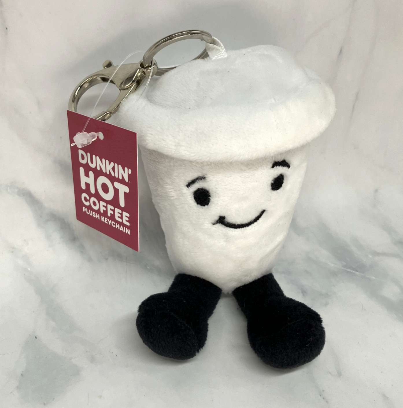 Very Rare 2025 Holiday DUNKIN HOT Coffee Plush Keychain **FREE GIFT W/PURCHASE**