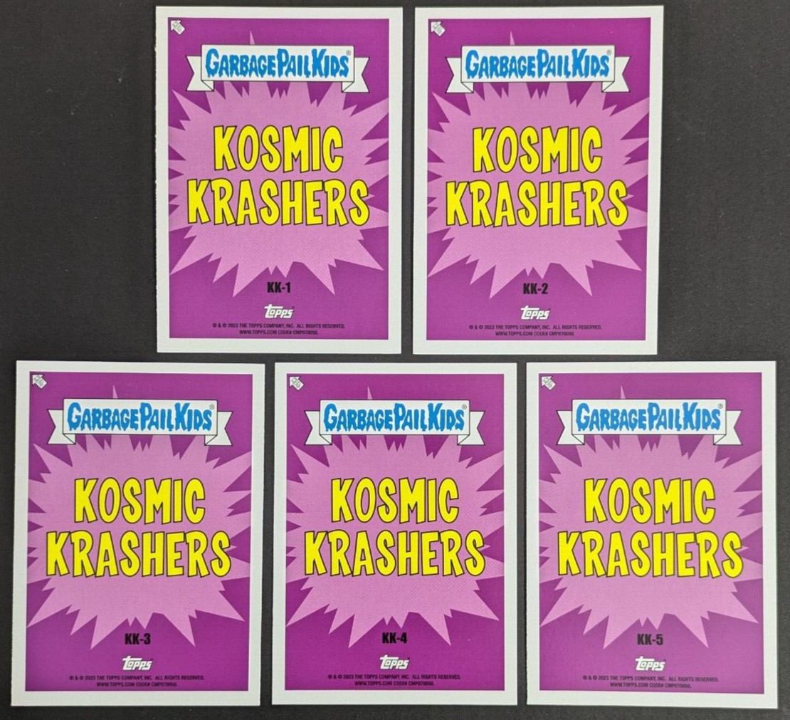 2023 Garbage Pail Kids InterGOOlactic Mayham – KOSMIC KRASHERS 5 Card Set Insert