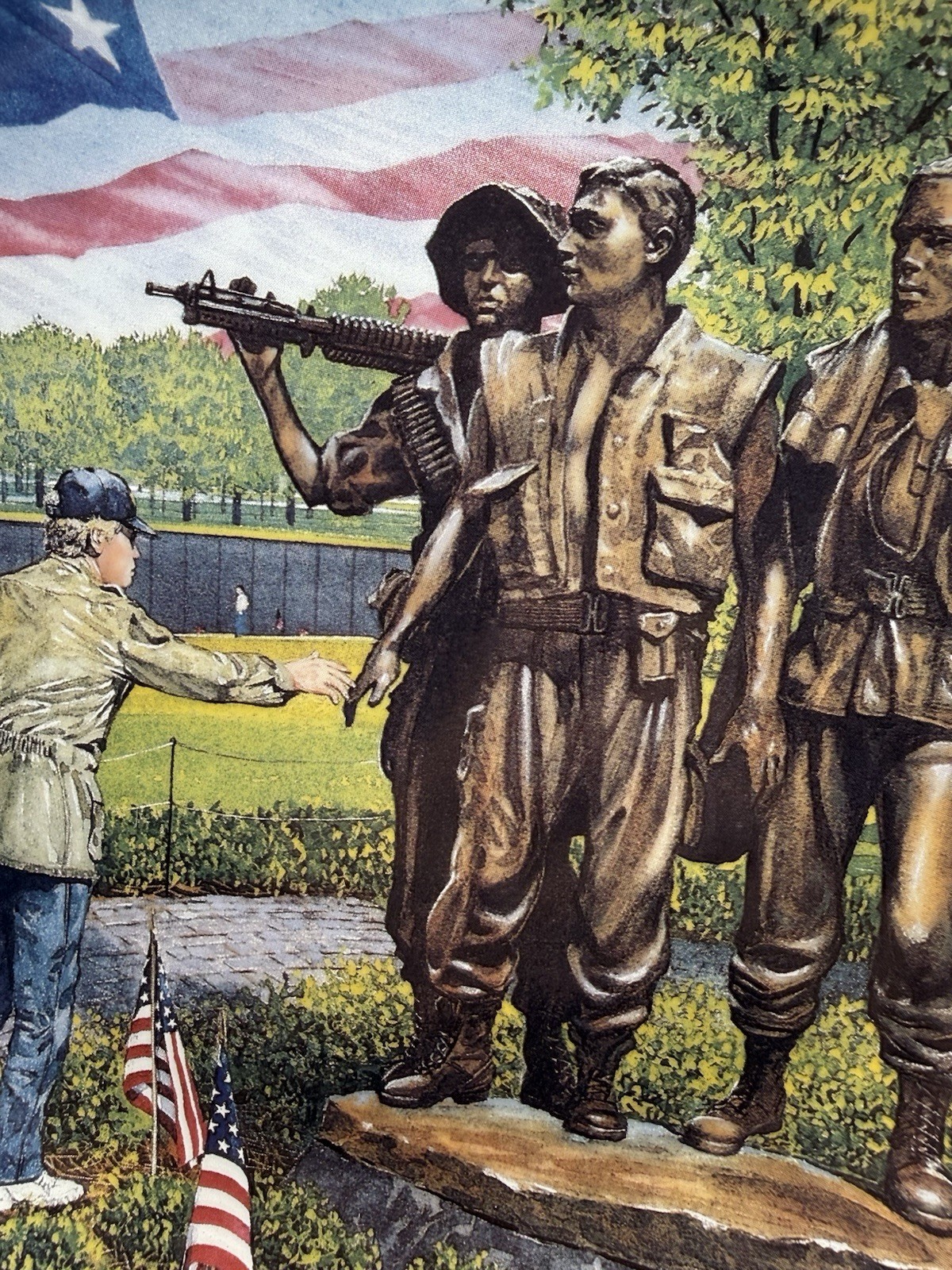 “Touching The Memory” Franklin Mint Friends of Vietnam Veterans Memorial Plate